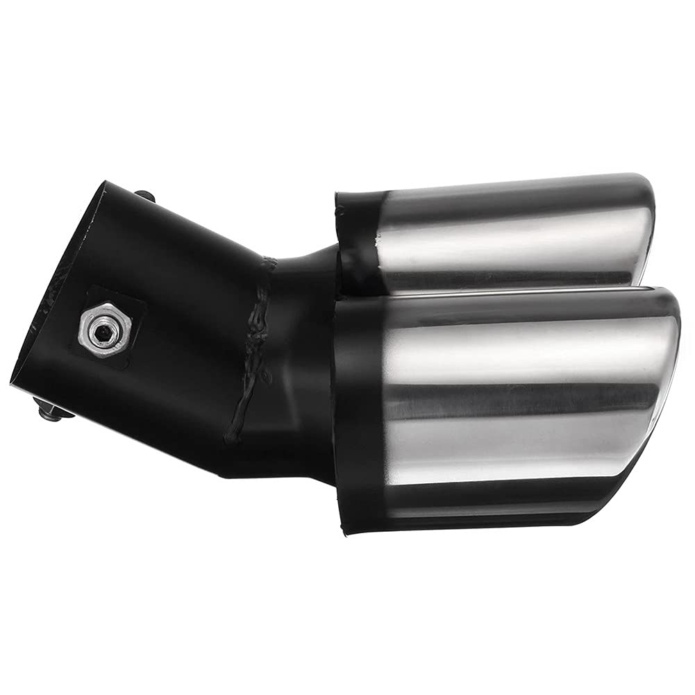 iSpchen Auto Auspuffrohr Edelstahl Gebogen Doppel Auspuff Endrohr Auspuffendrohr Auto Auspuffblenden Schalldämpfer 63mm iSpchen Auto Auspuffrohr Edelstahl Gebogen Doppel Auspuff Endrohr Auspuffendrohr Auto Auspuffblenden Schalldämpfer 63mm von iSpchen