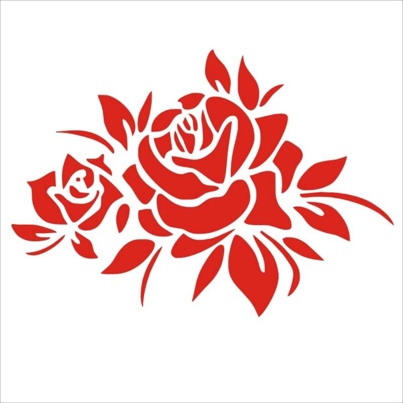 iSpchen Autoaufkleber 3D Rose Blume Aufkleber Auto Tuning Personalisierte Aufkleber Reflektierende Motorhaube Körper Stoßstangen Anti-Kratz Aufkleber Wandtattoo Kühlschrank Dekoration Aufkleber von iSpchen