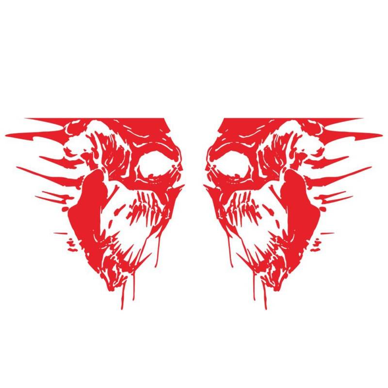 iSpchen Autoaufkleber 3D Skull Abziehbilder Totenkopf Schädel Aufkleber Selbstklebende Karosserie Aufkleber Auto Styling Dekoration Aufkleber Auto Körper Stoßstangen Dekoration Sticker,30 * 32cm von iSpchen