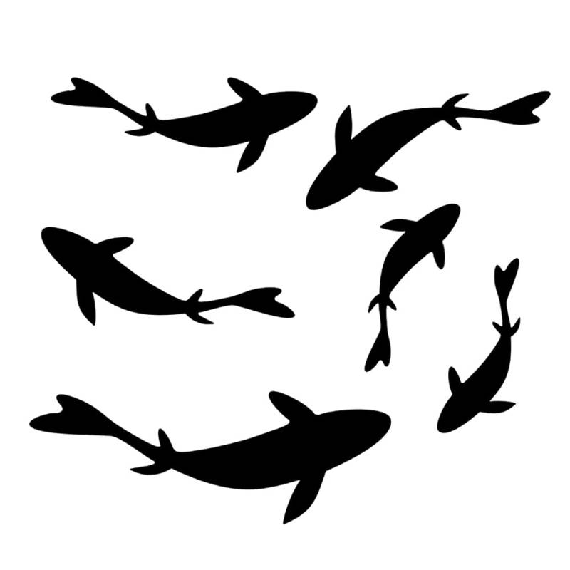 iSpchen Autoaufkleber Glücksbringer Fisch Personalisierte Aufkleber Auto Tuning Stoßstange Körper Stoßstangen Kratzer aufkleber Wandtattoo Sticker Kühlschrank Dekoration Aufkleber von iSpchen