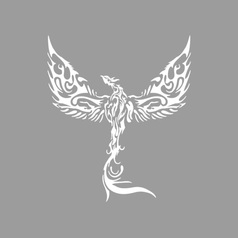 iSpchen Autoaufkleber Motorhaube Karosserie Dekorativer Aufkleber 3D-Phoenix Aufkleber Selbstklebend Tuning Sticker Auto Aufkleber Auto Styling Dekoration Aufkleber,Weiß von iSpchen