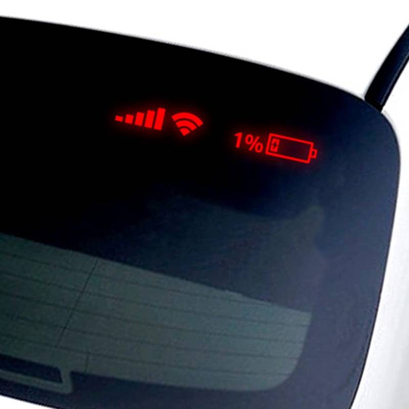 iSpchen Autoaufkleber WiFi Signal Power Logo Aufkleber Reflektierender Sticker Auto Fenster Heckscheiben Aufkleber DIY Personalisiert Sticker Laptop Styling Dekoration Aufkleber von iSpchen