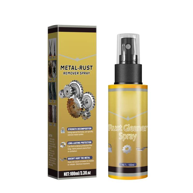 iSpchen Felgenreiniger,100ml Rostentferner Auto Reifen Felgen Reinigung Alufelgen Reiniger Multifunktionale Rostumwandler Spray Entroster Rost Entfernen Spray für Lackflecken Metalloberflächen von iSpchen