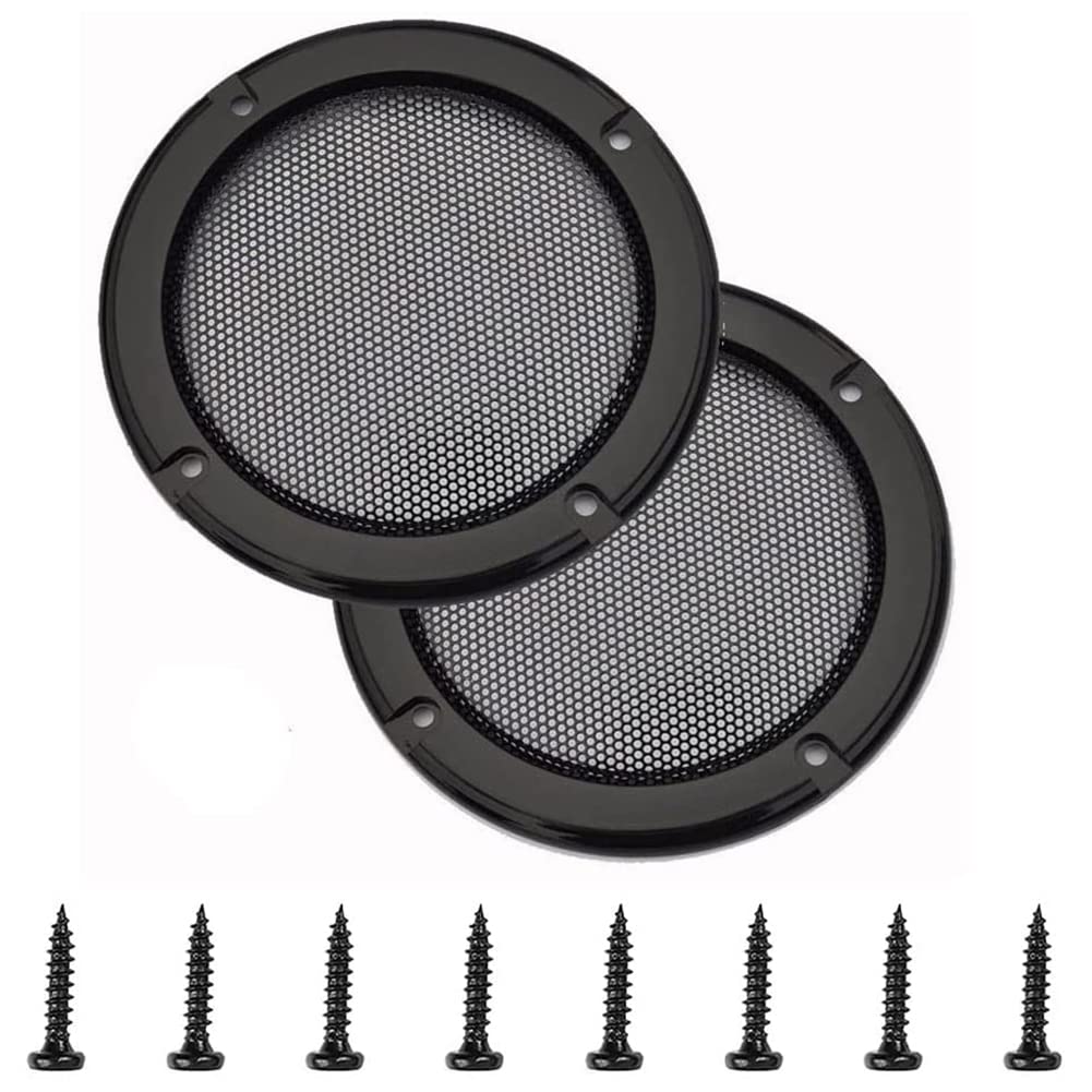 iSpchen Lautsprecherabdeckung 5 Zoll Auto Lautsprechergitter abdeckung Lautsprecher Grill Abdeckung Subwoofer Netzabdeckung Schutzgitter Staubdichte Gitter Mesh Abdeckung von iSpchen