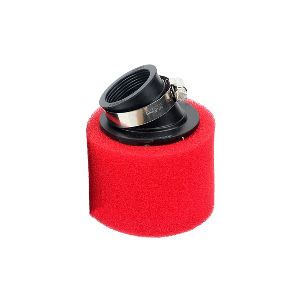 iSpchen Luftfilter Motorrad Doppelschicht Schwamm Filter 42MM Sportluftfilter Luftfilterreiniger Ersatz für Motocross ATV Scooter Moped Zubehör,Rot von iSpchen