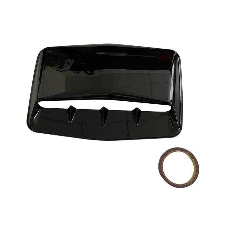 iSpchen Motorhauben Lufteinlass Schaufel Luftstrom Ansaugdeckel Motorhaube Scoop Vent Abdeckung Bonnet Vent Hood Cover Universal Lufthutze für Auto Lufteinlässe Außen Dekoration Aufkleber,Schwarz von iSpchen