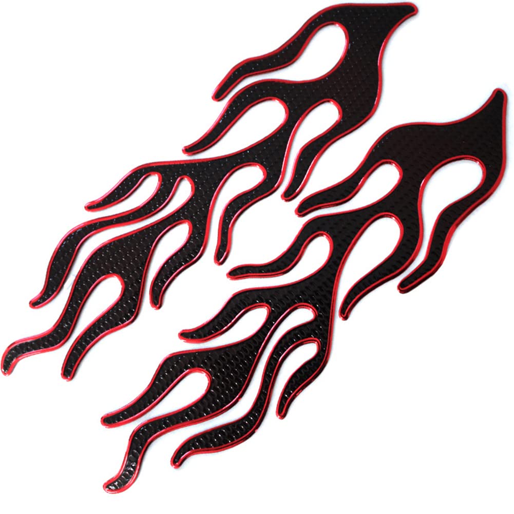 iSpchen Motorrad Tank Aufkleber 2 Stücke Tankpad 3D Flamme Racing Aufkleber Personalisierte Tankschutz Motorrad Tank Pad Styling Trim Dekoration Aufkleber,27cmx14cm iSpchen Motorrad Tank Aufkleber 2 Stücke Tankpad 3D Flamme Racing Aufkleber Personalisierte Tankschutz Motorrad Tank Pad Styling Trim Dekoration Aufkleber,27cmx14cm von iSpchen