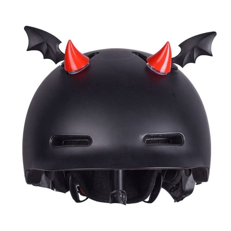 iSpchen Motorradhelm Hörner Teufelshorn mit Saugnapf Motorrad Helm Horn Dekoration Aufkleber Ornamente für Motorrad Fahrradhelm Skihelm Teufelshörner Dekorative Zubehör von iSpchen