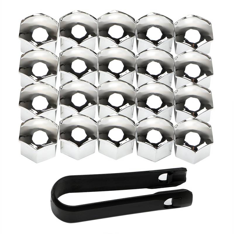 iTimo 20 Bolt Felgen Schutz 17 mm Auto Hub Schraubenabdeckung Auto Styling Auto Radmuttern-Kappen Spezial Stecknuss Außen Dekoration (Silber) von iTimo