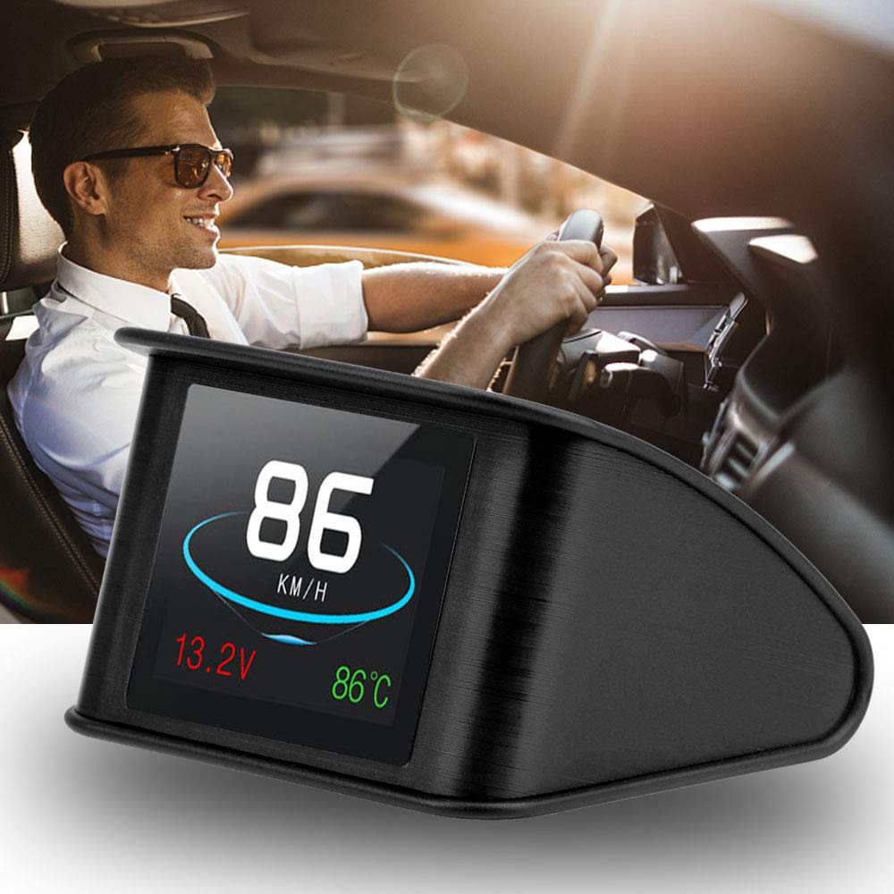 iTimo Auto OBD Smart Digital Meter, für Auto-Tachometer Temperatur U/min Kilometerstand, HUD P10, Autodiagnose-Tool, Schwarz von iTimo