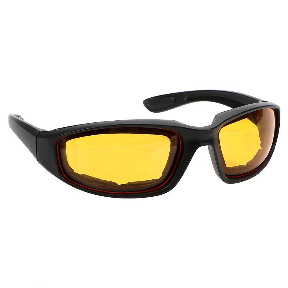 iTimo Nachtsichtbrille für Fahrer, blendfrei, Motocross-Brille, Auto-Nachtsicht-Brille, UV-Schutz, Schutzausrüstung (Gelb) von iTimo