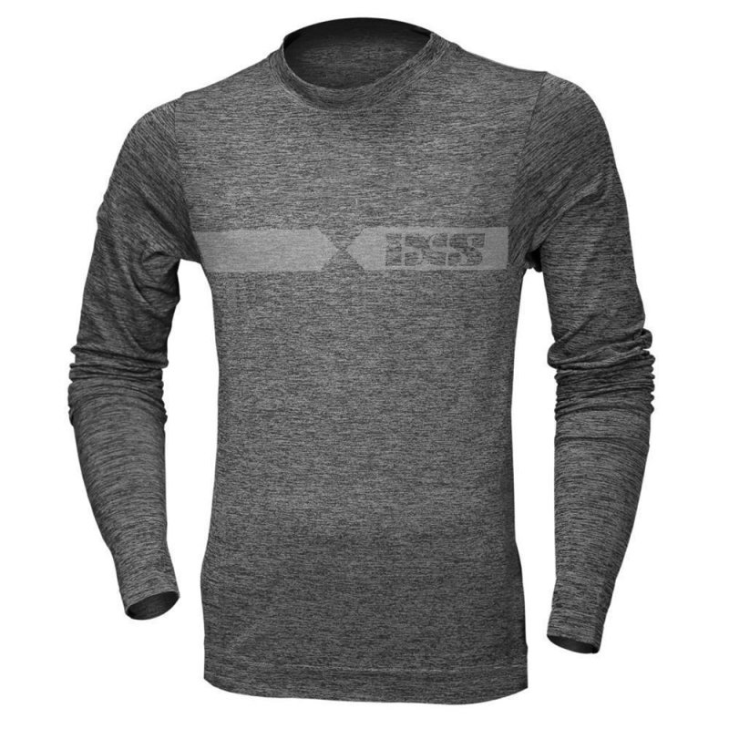 Funkt.-Shirt Langarm Melange hell Grau-dunkel grau, XS/S von iXS