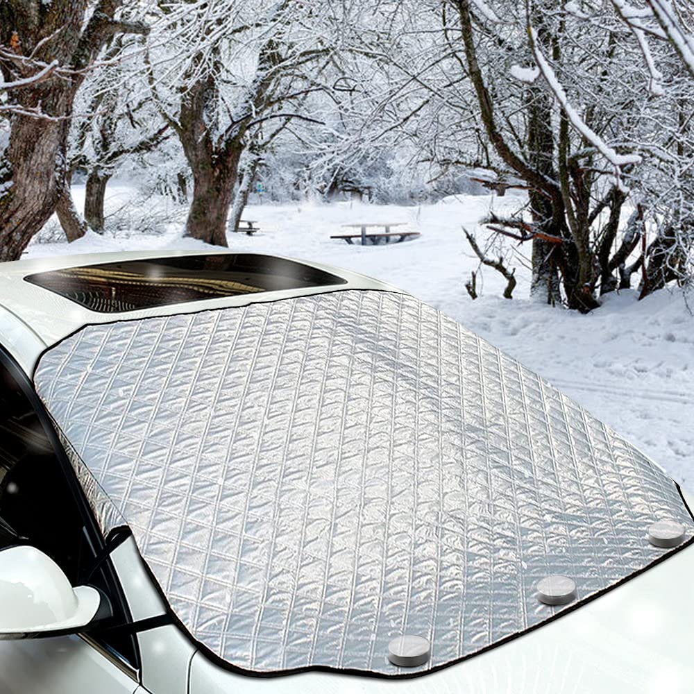 iZoeL Windschutzscheiben Auto Winter Frontscheibe mit Magnet Sonnenblende Wasserdicht Faltbar Magnetische Scheibenabdeckung einfache Anbringen iZoeL Windschutzscheiben Auto Winter Frontscheibe mit Magnet Sonnenblende Wasserdicht Faltbar Magnetische Scheibenabdeckung einfache Anbringen von iZoeL