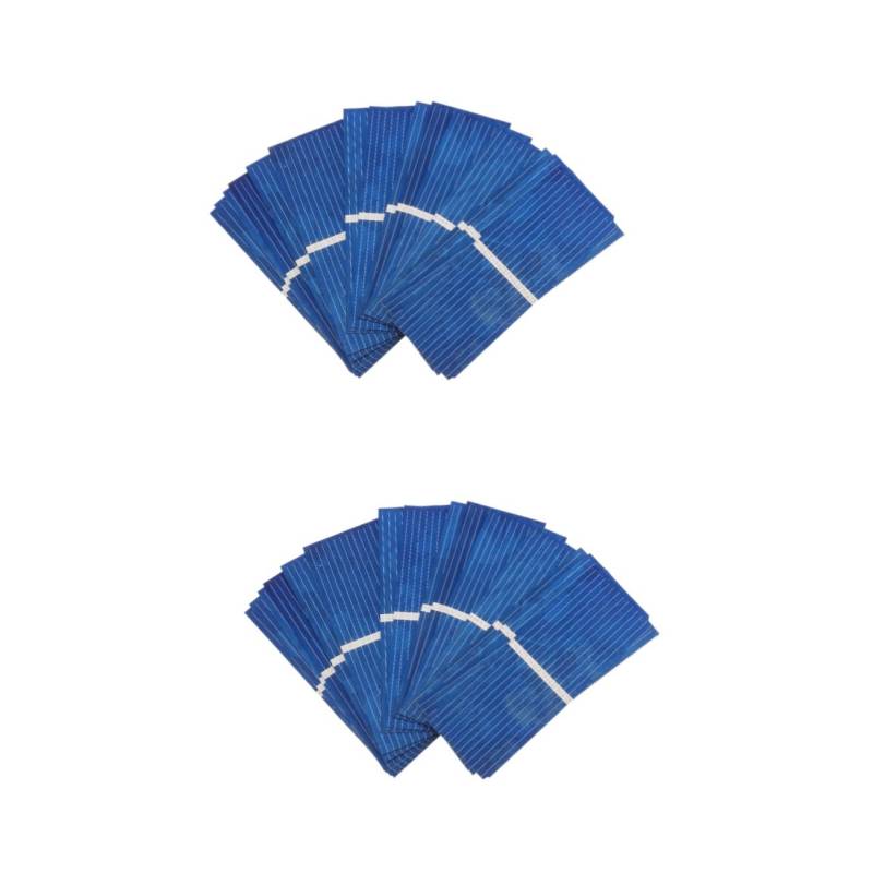 ibasenice 2 Sätze Solarzelle Flexibles Solar Mini Sonnenkollektor Solar- Batterieladegerät Für Solarpanel Kleines Solarmodul Autoladezubehör Polykristallin Blue 100 Stück * 2 von ibasenice