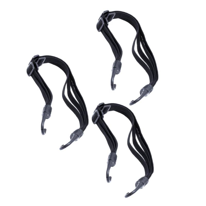 ibasenice 3Stücke Elastische Gepäckgurte für Fahrrad und Verstellbare Spanngurte mit Haken für Koffer und Schwere Taschen Robustes und Langlebiges Material von ibasenice