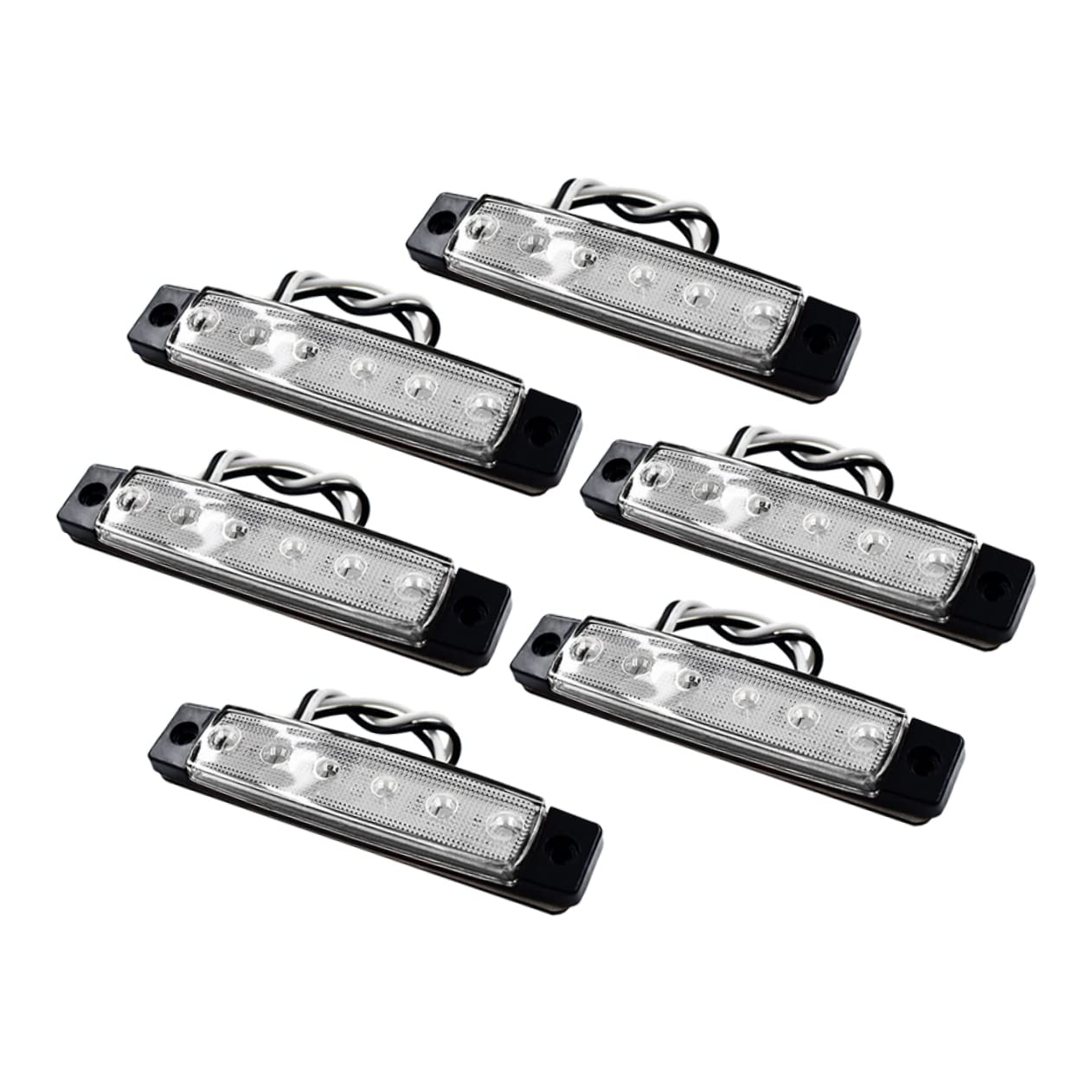 ibasenice 6 Stück 6 6 LED Bootsbeleuchtung Utility-LED-Innenbeleuchtung Innere Wasser Boot Dekorationslichter Boot Hecklichter Gebrauchsstreifenlicht Lichter für Pontonboote Abs Weiß von ibasenice