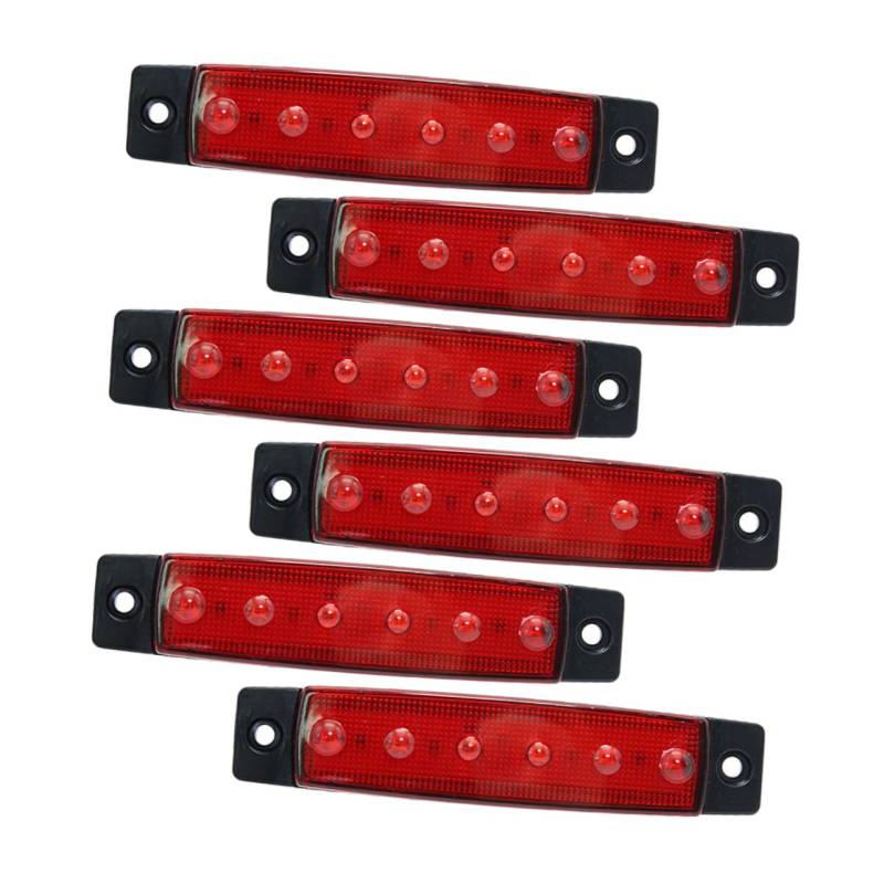ibasenice 6 Stück 6 6 LED Bootsbeleuchtung Wasserdicht Navigationslichter für Boote Stern Blau Innere Boot Dekorationslichter Boot Hecklichter Kajak Lichter Gebrauchsstreifenlicht Abs rot von ibasenice