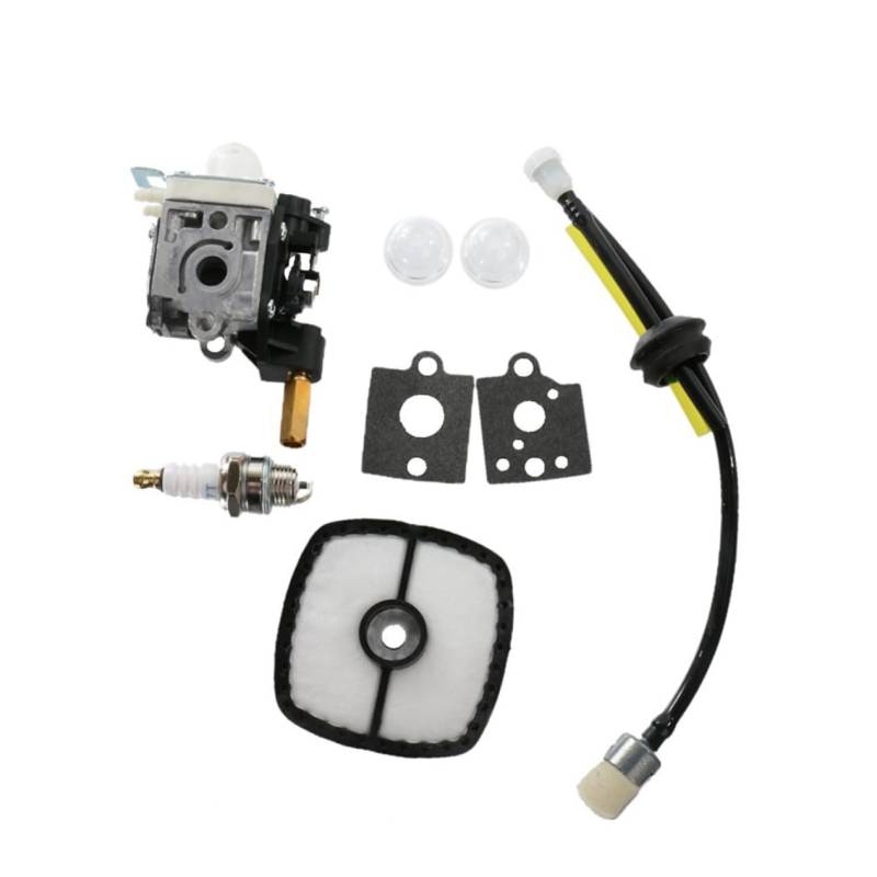 ibasenice Vergaser Luftfilter Rebuild Kit für Echo Srm Srm Srm Umbausatz mit Kraftstoffleitung für Einfache und Reparatur von Echo und Zama Motorsensen von ibasenice
