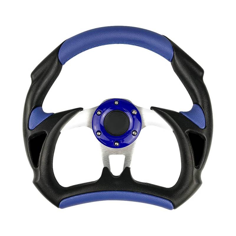 idain Universelle Passform 320 mm Durchmesser Rennrad-Lenkrad aus Leder (blau). von idain