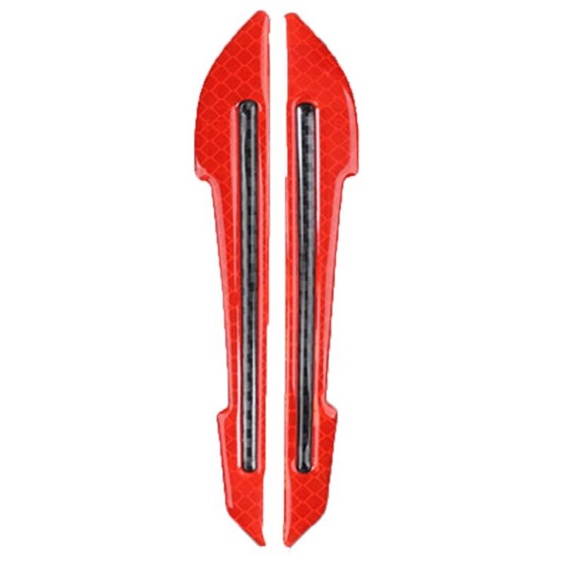 ihreesy 1 Paar Reflektierende Auto Rückspiegel,Auto Rückspiegel Warnaufkleber Autospiegel Reflektor Warnaufkleber Wandschutz Schutzbügel Reflektierender Aufkleber,Rot von ihreesy