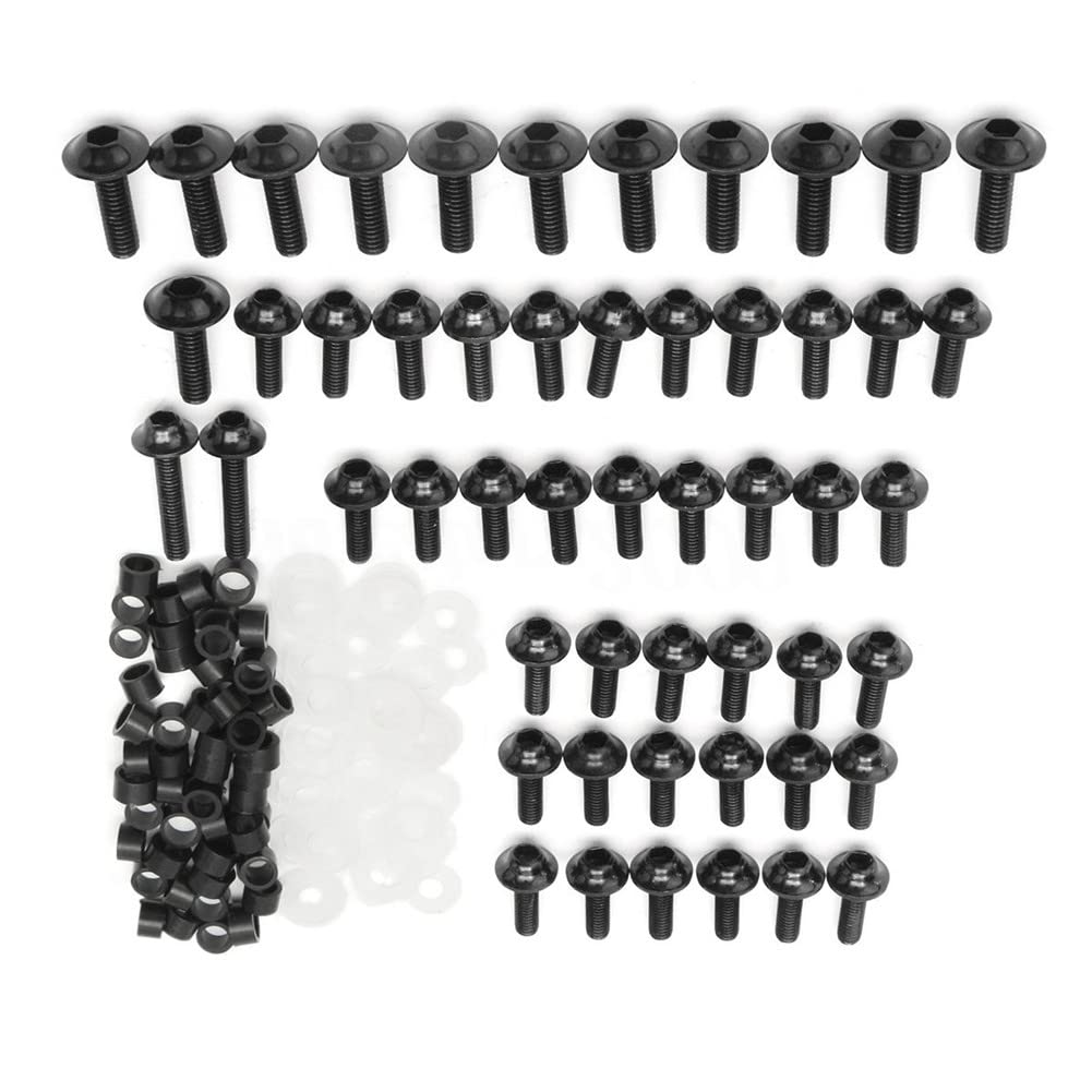 ihreesy 158 Stück Aluminium Universal Komplettes Motorrad Verkleidung Karosserieschrauben Kit Motorrad Windschutzscheibe Verkleidung Schrauben Kit Verschluss Clips,Schwarz ihreesy 158 Stück Aluminium Universal Komplettes Motorrad Verkleidung Karosserieschrauben Kit Motorrad Windschutzscheibe Verkleidung Schrauben Kit Verschluss Clips,Schwarz von ihreesy