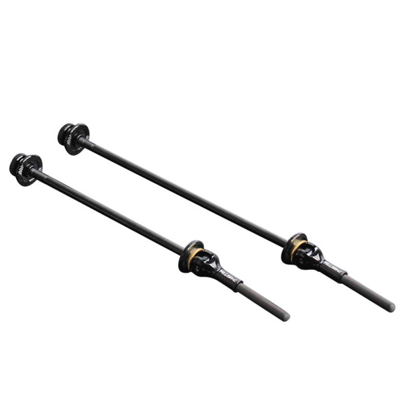 ihreesy 2 Stück Fahrradachsen Schnellspanner, Titan Carbon Faser Achsen Schnellspanner Schnellspanner Fahrrad Hinterrad und Vorderrad Hohlachse mit Carbon-Griff,Schwarz von ihreesy