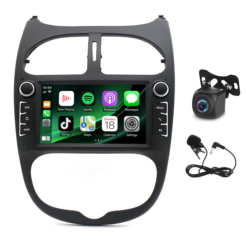 ihreesy 2G+32G Android Autoradio 2 Din kompatibel mit Peugeot 206 206CC 206SW 2000-2008, Android 13 7 Zoll Carplay Android Auto Autoradio mit GPS Navi WiFi Mirror Link FM/RDS Radio SWC Rückfahrkamera ihreesy 2G+32G Android Autoradio 2 Din kompatibel mit Peugeot 206 206CC 206SW 2000-2008, Android 13 7 Zoll Carplay Android Auto Autoradio mit GPS Navi WiFi Mirror Link FM/RDS Radio SWC Rückfahrkamera von ihreesy