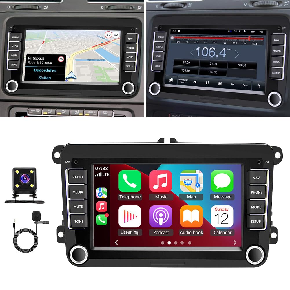 ihreesy 2G+32G Autoradio kompatibel mit Golf 5 6 Passat Polo Jetta Caddy EOS T5 Tiguan Touran CC, Android 13 7 Zoll Carplay Android Auto mit GPS Navi WiFi Mirror Link FM/RDS SWC Rückfahrkamera ihreesy 2G+32G Autoradio kompatibel mit Golf 5 6 Passat Polo Jetta Caddy EOS T5 Tiguan Touran CC, Android 13 7 Zoll Carplay Android Auto mit GPS Navi WiFi Mirror Link FM/RDS SWC Rückfahrkamera von ihreesy