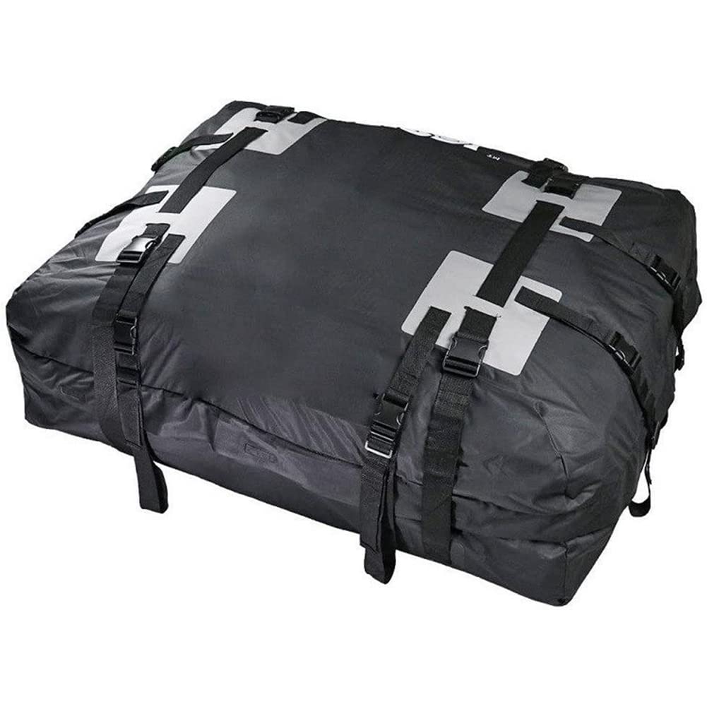 ihreesy 425L Faltbare Auto Dachkoffer Gepäckbox,Tragbar Dachtasche Aufbewahrungsbox Wasserdicht Gepäckbox Dachgepäckträger Tasche Dachbox Aufbewahrungsbox für Auto LKW SUV,Ohne Antirutschmatte von ihreesy