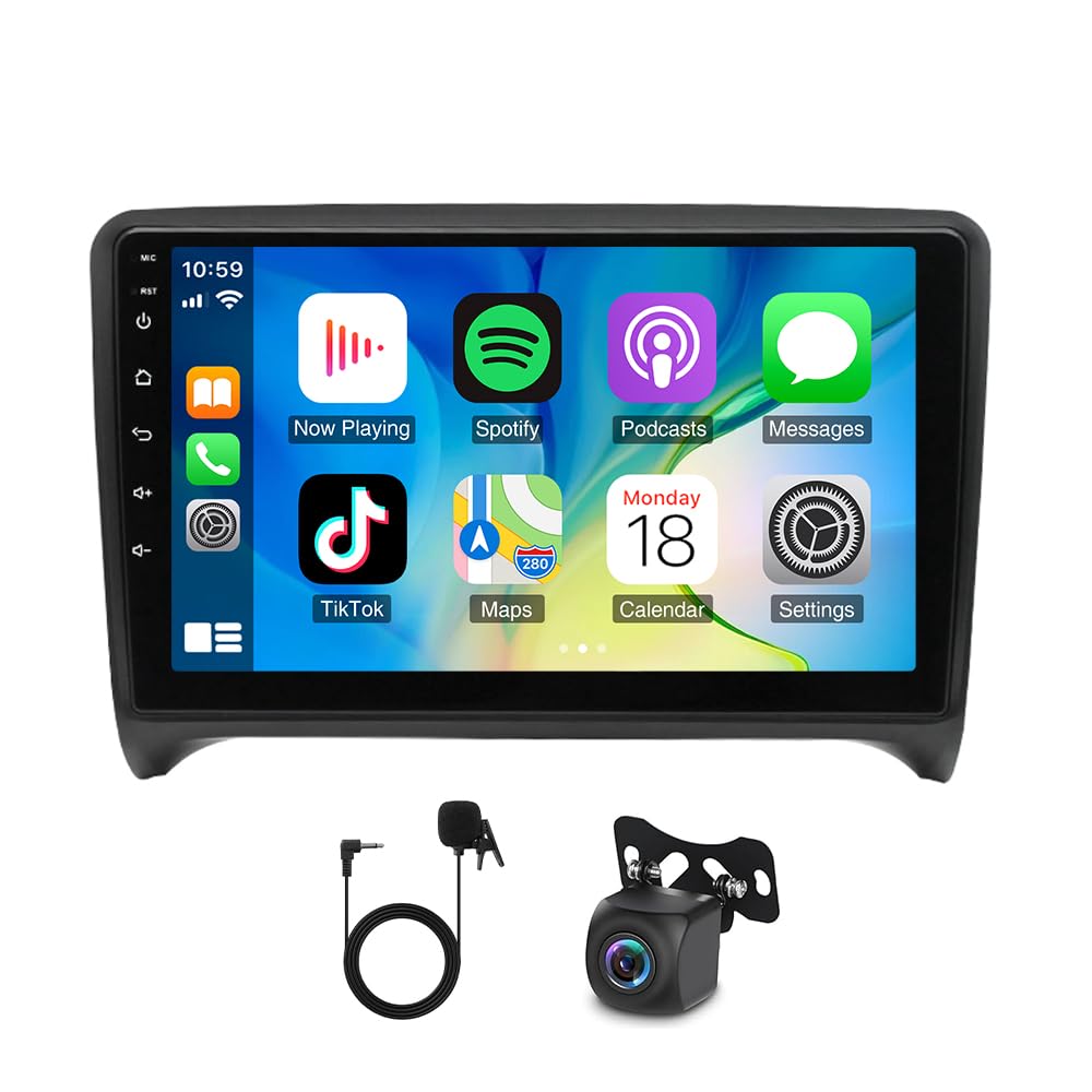 ihreesy 4G+64G Android Autoradio 2 Din kompatibel mit Audi TT MK2 2006-2014, Android 14 9 Zoll Carplay Android Auto Autoradio mit GPS Navi WiFi Mirror Link FM/RDS Radio SWC Rückfahrkamera ihreesy 4G+64G Android Autoradio 2 Din kompatibel mit Audi TT MK2 2006-2014, Android 14 9 Zoll Carplay Android Auto Autoradio mit GPS Navi WiFi Mirror Link FM/RDS Radio SWC Rückfahrkamera von ihreesy