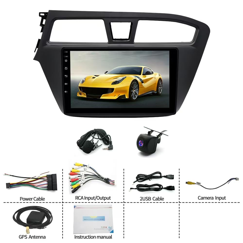 ihreesy 4G+64G Android Autoradio 2 Din kompatibel mit Hyundai i20 2015-2018, Android 14 9 Zoll Carplay Android Auto Autoradio mit GPS Navi WiFi Mirror Link FM/RDS Radio SWC Rückfahrkamera ihreesy 4G+64G Android Autoradio 2 Din kompatibel mit Hyundai i20 2015-2018, Android 14 9 Zoll Carplay Android Auto Autoradio mit GPS Navi WiFi Mirror Link FM/RDS Radio SWC Rückfahrkamera von ihreesy