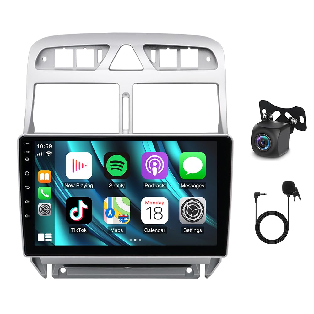 ihreesy 4G+64G Android Autoradio 2 Din kompatibel mit Peugeot 307 SW CC 2002-2013, Android 14 9 Zoll Carplay Android Auto Autoradio mit GPS Navi WiFi Mirror Link FM/RDS Radio SWC Rückfahrkamera ihreesy 4G+64G Android Autoradio 2 Din kompatibel mit Peugeot 307 SW CC 2002-2013, Android 14 9 Zoll Carplay Android Auto Autoradio mit GPS Navi WiFi Mirror Link FM/RDS Radio SWC Rückfahrkamera von ihreesy