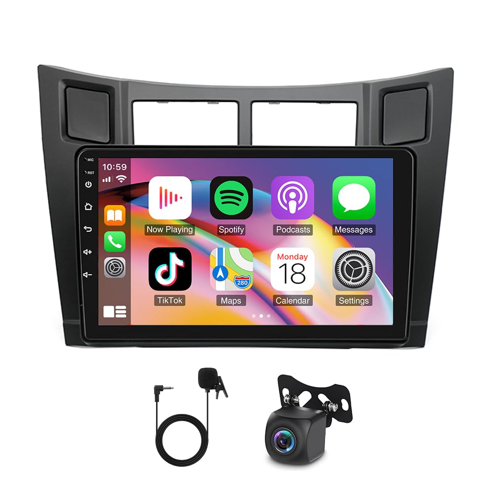 ihreesy 4G+64G Android Autoradio 2 Din kompatibel mit Toyota Yaris 2005-2011, Android 14 9 Zoll Carplay Android Auto Autoradio mit GPS Navi WiFi Mirror Link FM/RDS Radio SWC Rückfahrkamera ihreesy 4G+64G Android Autoradio 2 Din kompatibel mit Toyota Yaris 2005-2011, Android 14 9 Zoll Carplay Android Auto Autoradio mit GPS Navi WiFi Mirror Link FM/RDS Radio SWC Rückfahrkamera von ihreesy