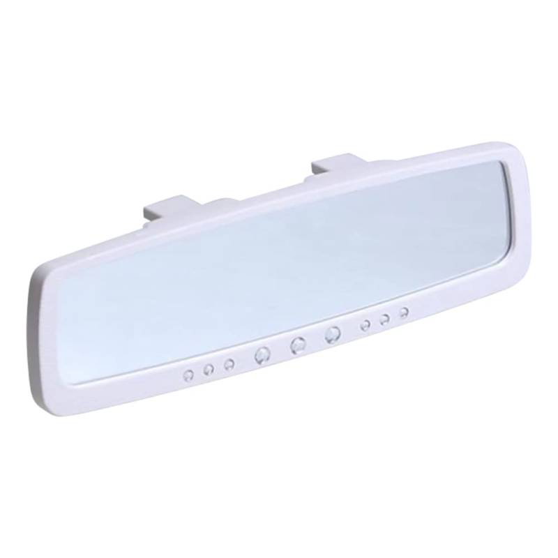 ihreesy Auto Innenspiegel,Weitwinkel Rückspiegel Panorama Anti Blend Auto Rückspiegel Gebogener Spiegel mit Verstellbarem Clip Auto Innenraum Zubehör,Weiß von ihreesy