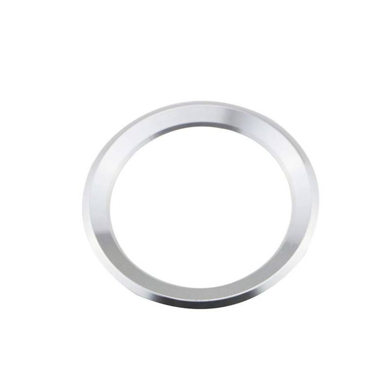 ihreesy Auto Lenkradring,Aluminiumlegierung Auto Lenkrad Center Ring Auto Lenkrad Logo Dekorativer Ring Lenkrad Ring Kompatibel für X1 X3 X5 X6 E36 E39 E46 E30 E60 E90 E92 F30 F35,Silber von ihreesy