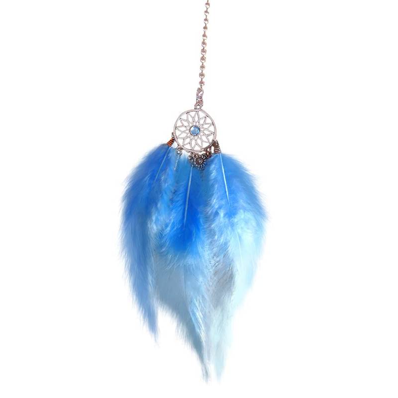 ihreesy Auto Rückspiegel Anhänger, Hängende Ornament Auto Rückspiegel Dekor Damen Glitzer Kristall Dekoration Anhänger Auto Feder Innenraum Zubehör für Frauen,Hellblau von ihreesy