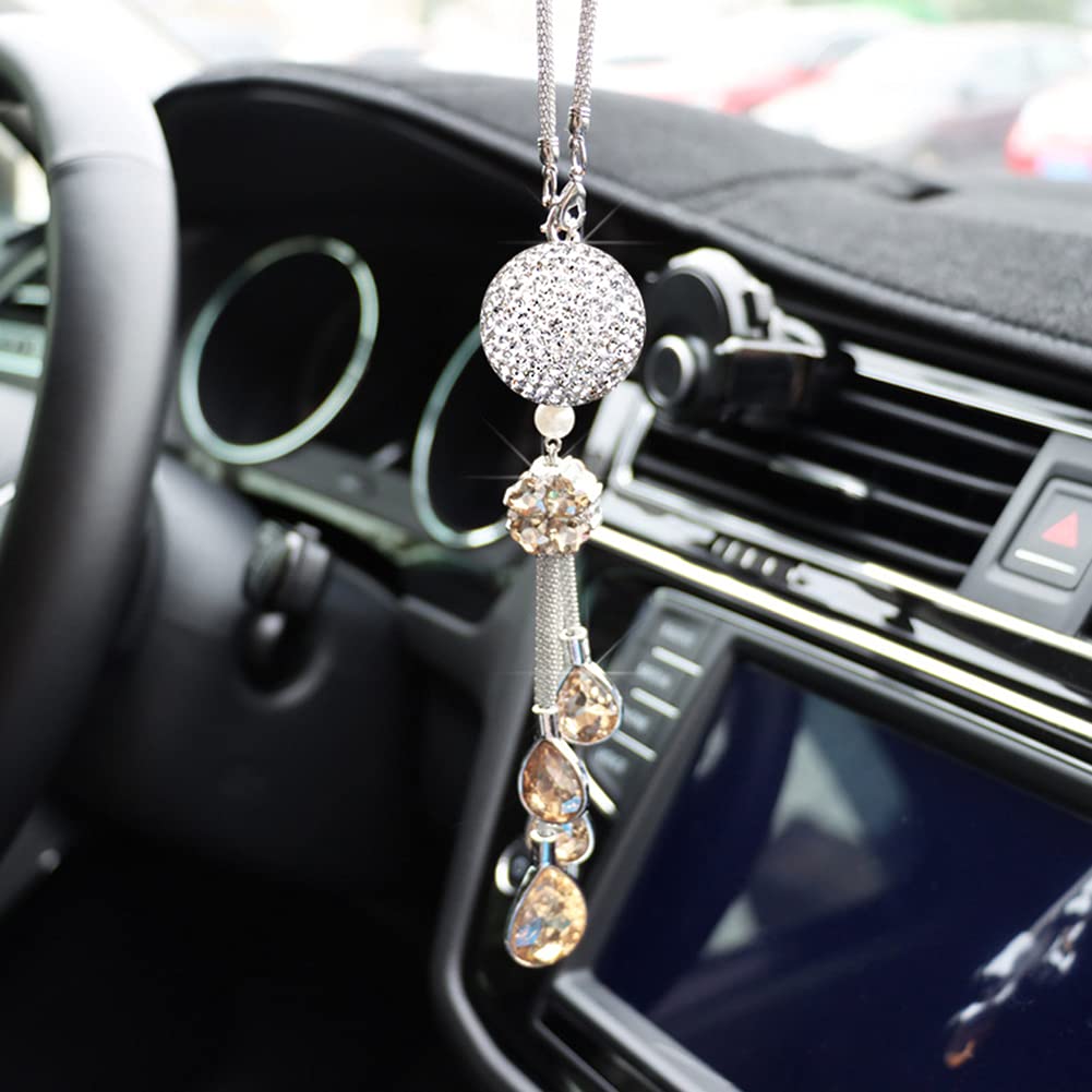ihreesy Auto Rückspiegel Anhänger,Bling Bling Strass Auto Innenspiegel Anhänger Glitzer Kristall Ornament Hängende Dekoration Charm für Frauen Auto Innere Styling Zubehör,Gold ihreesy Auto Rückspiegel Anhänger,Bling Bling Strass Auto Innenspiegel Anhänger Glitzer Kristall Ornament Hängende Dekoration Charm für Frauen Auto Innere Styling Zubehör,Gold von ihreesy