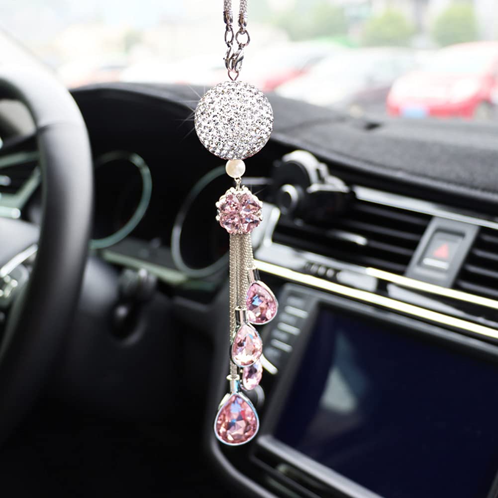 ihreesy Auto Rückspiegel Anhänger,Bling Bling Strass Auto Innenspiegel Anhänger Glitzer Kristall Ornament Hängende Dekoration Charm für Frauen Auto Innere Styling Zubehör,Rosa ihreesy Auto Rückspiegel Anhänger,Bling Bling Strass Auto Innenspiegel Anhänger Glitzer Kristall Ornament Hängende Dekoration Charm für Frauen Auto Innere Styling Zubehör,Rosa von ihreesy