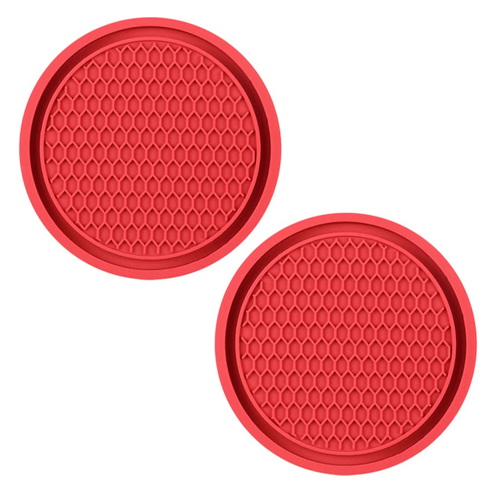 ihreesy Auto Silikon Untersetzer,2 Stück UIniversal Getränkehalter Pad PVC Auto Becherhalter Untersetzer Rutschfest Getränkeuntersetzer Cup Mat Auto Innenzubehör,Rot ihreesy Auto Silikon Untersetzer,2 Stück UIniversal Getränkehalter Pad PVC Auto Becherhalter Untersetzer Rutschfest Getränkeuntersetzer Cup Mat Auto Innenzubehör,Rot von ihreesy
