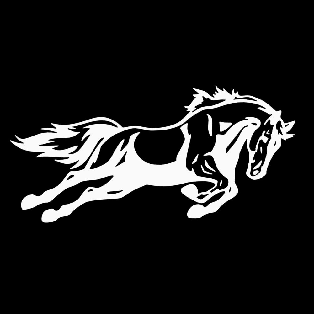 ihreesy Autoaufkleber,Realistisch 3D Vinyl Aufkleber Pferd Autoaufkleber Dekoration Pferd Totem Reflektierende Pegasus Pferdekörper Aufkleber Abziehbilder Sticker,Weiß von ihreesy