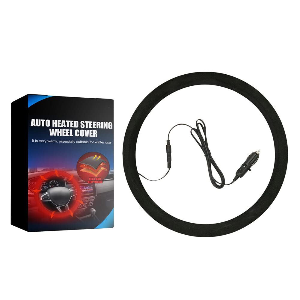 ihreesy Beheizbare Auto Lenkradabdeckung, 12V Warme Lenkradhülle rutschfeste Winter Auto Lenkradbezug Winter Lenkrad Abdeckung Universal Auto Lenkradschoner mit Heizung ihreesy Beheizbare Auto Lenkradabdeckung, 12V Warme Lenkradhülle rutschfeste Winter Auto Lenkradbezug Winter Lenkrad Abdeckung Universal Auto Lenkradschoner mit Heizung von ihreesy