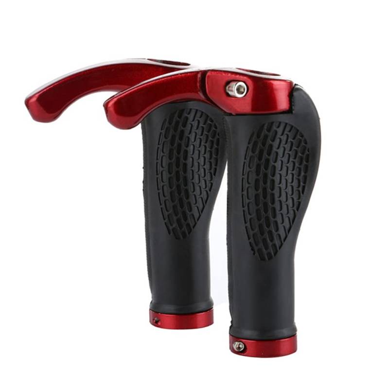 ihreesy Fahrrad Lenkergriffe,Gummi MTB Fahrradgriffe Lenkergriffe Rutschfeste Fahrradlenker Komfortable Fahrrad Lenkerendgriffe für Fahrrad MTB Radfahren,Rot von ihreesy