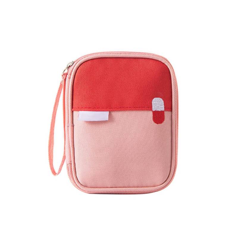 ihreesy Mini Erste-Hilfe-Tasche, Tragbar Medikamententasche Reisemedizintasche Praktische Notfallmedizin-Aufbewahrungstasche Multifunktion Notfalltasche für Schule Zuhause Camping Wandern,Rosa von ihreesy