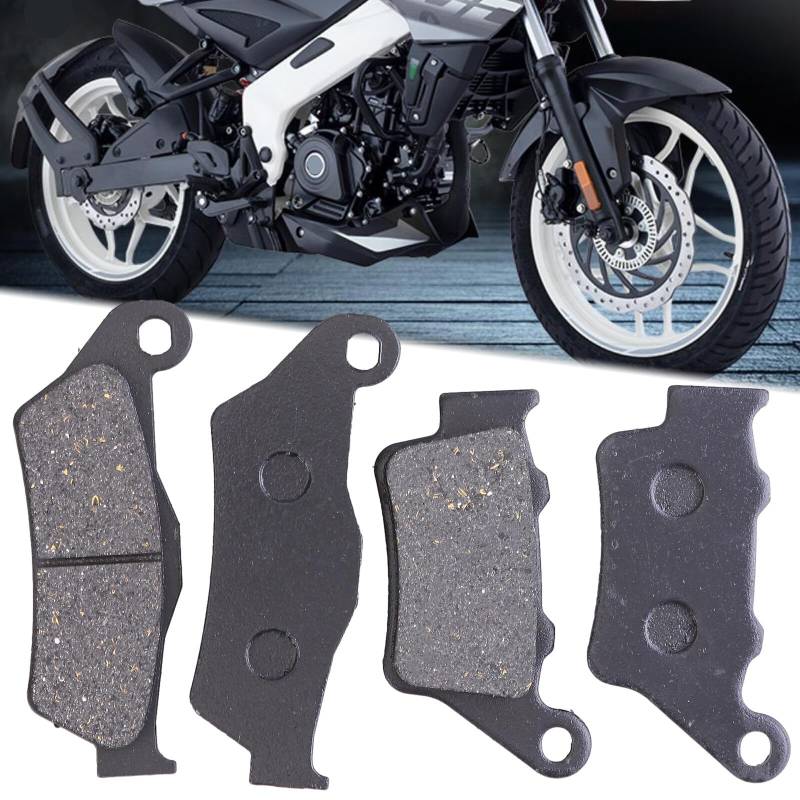 ihreesy Motorrad Bremsbeläge Vorne und Hinten kompatibel für 200ns FI 200AS 200RS, JL131805 DK151085 Bremsbelagsatz Vorderachse + Hinterachse Scheibenbremsbeläge von ihreesy