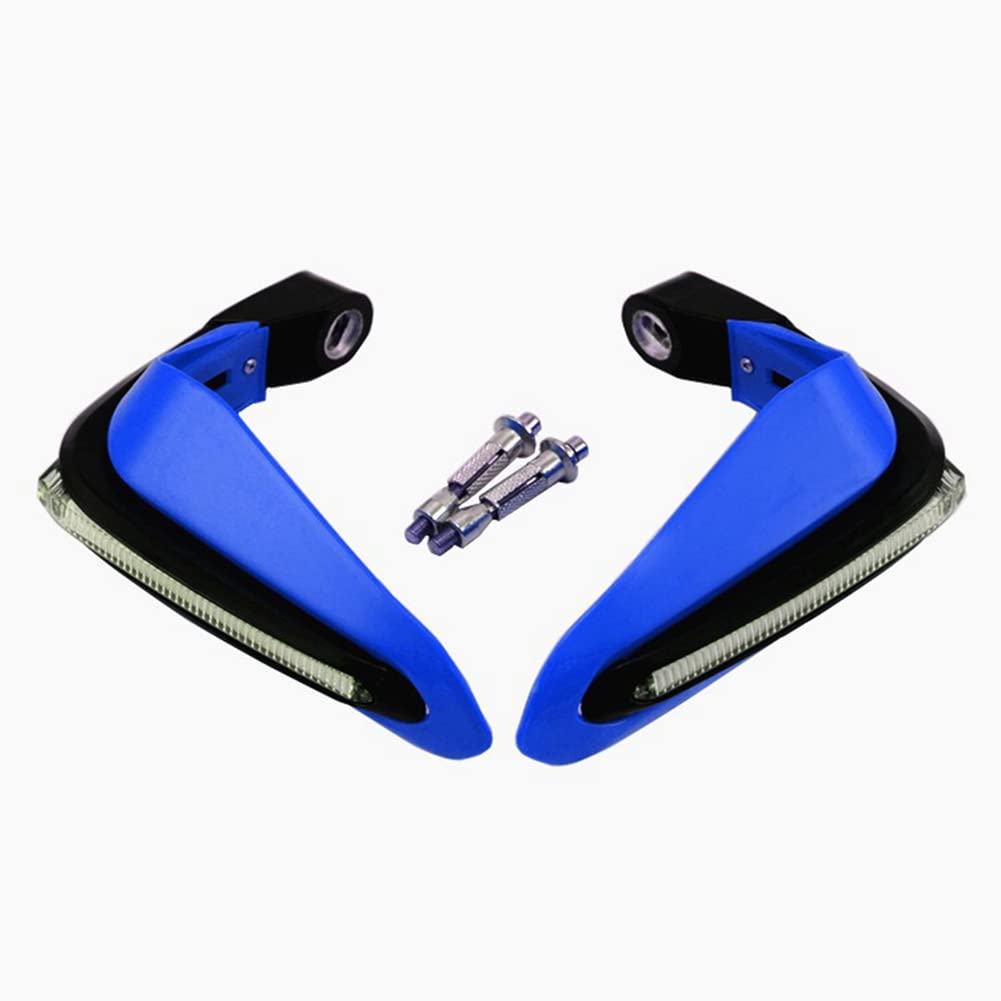 ihreesy Motorrad Handschützer, Universal Motorrad Handprotektoren LED Motocross Handschützer Protektor Kompatibel für 15 mm Lenker Installationslochdurchmesser,Blau ihreesy Motorrad Handschützer, Universal Motorrad Handprotektoren LED Motocross Handschützer Protektor Kompatibel für 15 mm Lenker Installationslochdurchmesser,Blau von ihreesy