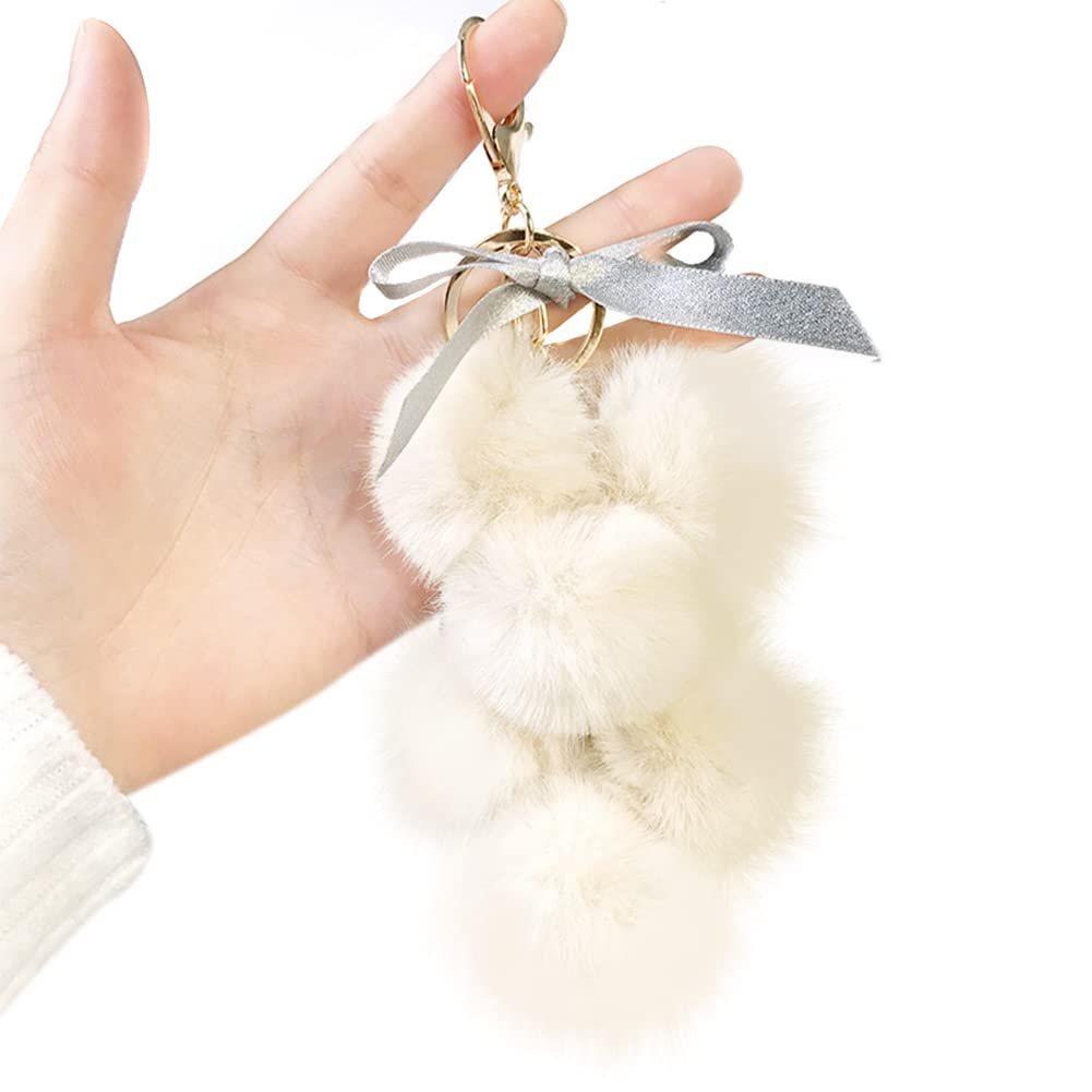 ihreesy Niedliche Plüsch Schlüsselbund, Kreativ Trauben Design Plüsch-Anhänger Schlüsselhalter Taschen-Charm Frauen Pom Pom Schlüsselanhänger Rucksäcke Dekor,Beige ihreesy Niedliche Plüsch Schlüsselbund, Kreativ Trauben Design Plüsch-Anhänger Schlüsselhalter Taschen-Charm Frauen Pom Pom Schlüsselanhänger Rucksäcke Dekor,Beige von ihreesy
