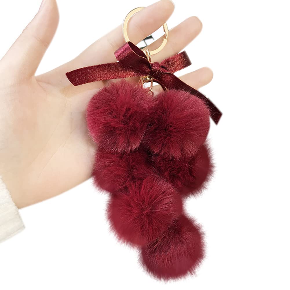 ihreesy Niedliche Plüsch Schlüsselbund, Kreativ Trauben Design Plüsch-Anhänger Schlüsselhalter Taschen-Charm Frauen Pom Pom Schlüsselanhänger Rucksäcke Dekor,Rot ihreesy Niedliche Plüsch Schlüsselbund, Kreativ Trauben Design Plüsch-Anhänger Schlüsselhalter Taschen-Charm Frauen Pom Pom Schlüsselanhänger Rucksäcke Dekor,Rot von ihreesy
