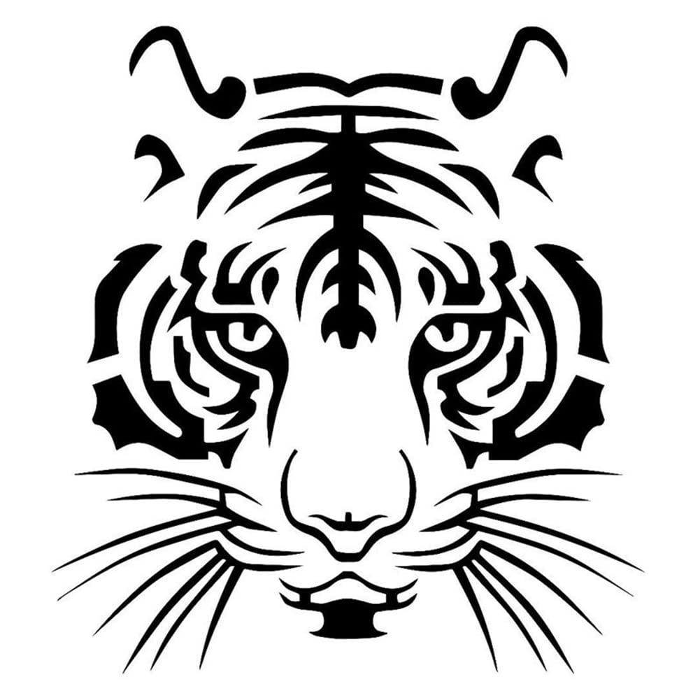 ihreesy PVC Reflektierend Tigerkopf Aufkleber, 28 cm x 28 cm 3D Auto Tigerkopf Hauben Aufkleber wasserdichte Reflektierend Karosserie Dekoration Styling Decal Sticker für Auto LKW Motorrad,Schwarz #A ihreesy PVC Reflektierend Tigerkopf Aufkleber, 28 cm x 28 cm 3D Auto Tigerkopf Hauben Aufkleber wasserdichte Reflektierend Karosserie Dekoration Styling Decal Sticker für Auto LKW Motorrad,Schwarz #A von ihreesy