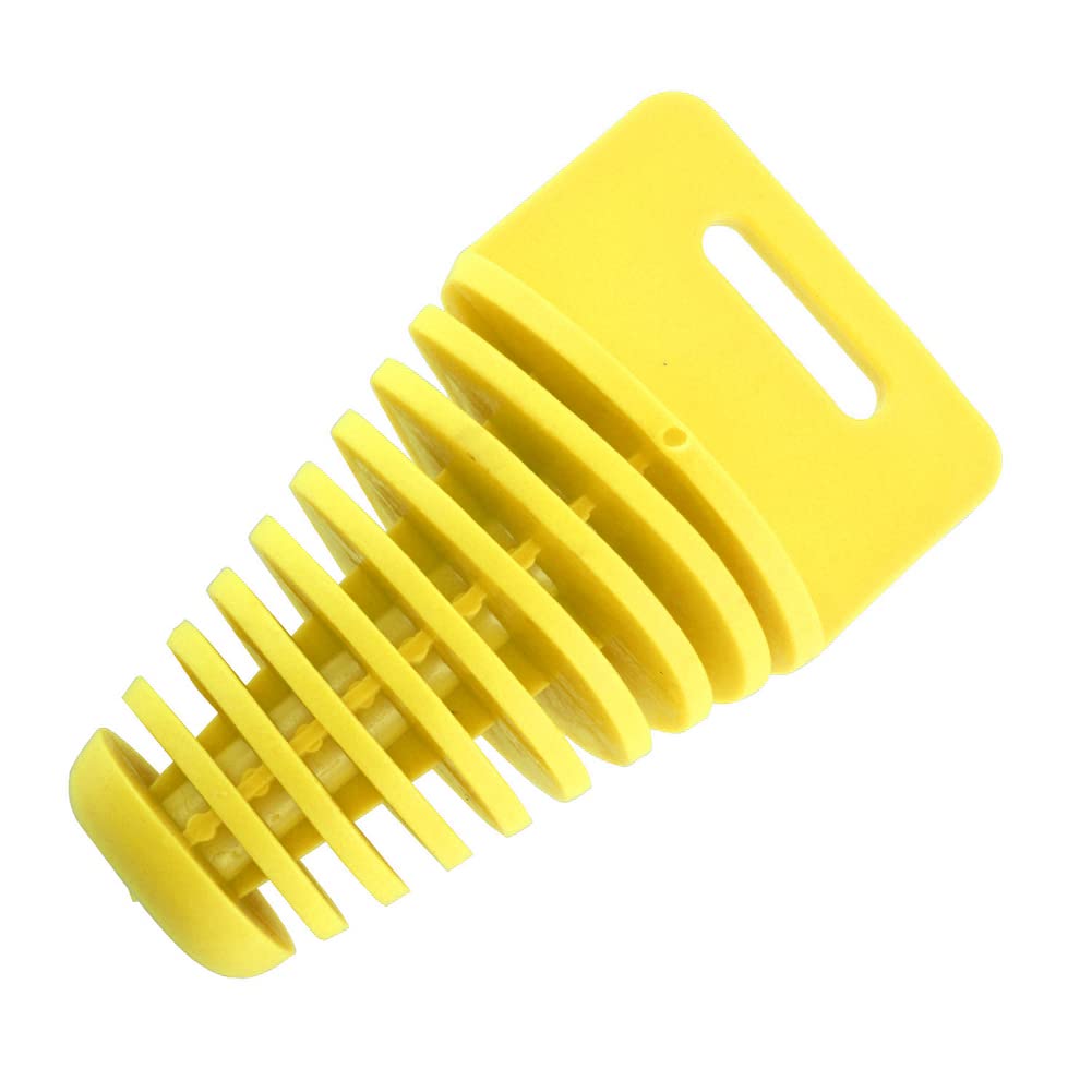 ihreesy Schalldämpfer Auspuff Waschstopfen,Motorrad Schalldämpfer Auspuffrohr Stopfen PVC Motocross Auspuffstopfen Stecker Waschstopfen Stöpsel Wash Plug für Motorrad Dirt Bike,Groß Gelb 75*60*34mm von ihreesy