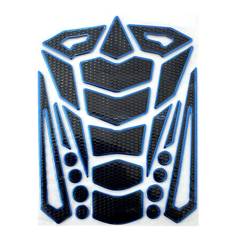 ihreesy Tankpad Tankschutz Motorrad,3D Motorrad Tankaufkleber Tankdeckel Pad Carbon Tankschutz Wasserdicht Lackschutz Abdeckung Tank Pad,Blau von ihreesy